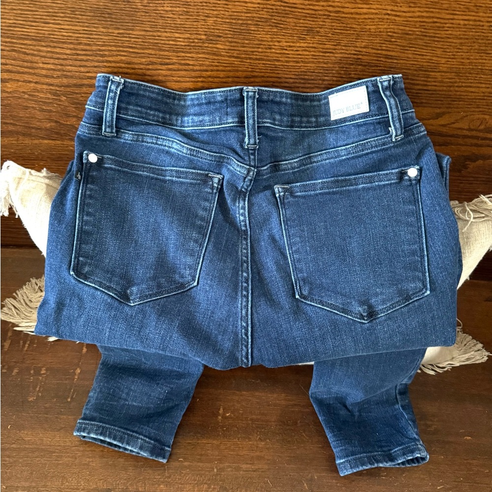 Judy Blue Dark Wash Skinny Jeans - Picture 3 of 5